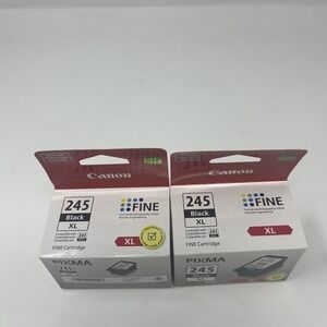 Lot Of 2 Canon Pixma  PG-245 XL High Capacity Black Ink New